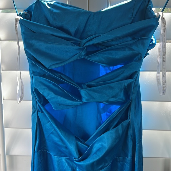 Windsor Prom Dress—Aqua Blue Formal Gown size 3/4****not see through*** - Picture 3 of 4